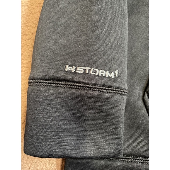 MENS Black Under Armour Hoodie Pre Loved - Picture 3 of 6